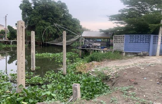 ขายที่ดิน - ขายที่ดินถมแล้วติดริมน้ำคลองสามวา209ตารางวา และมีที่ดินของกรมชลประทานสามรถใช้ได้