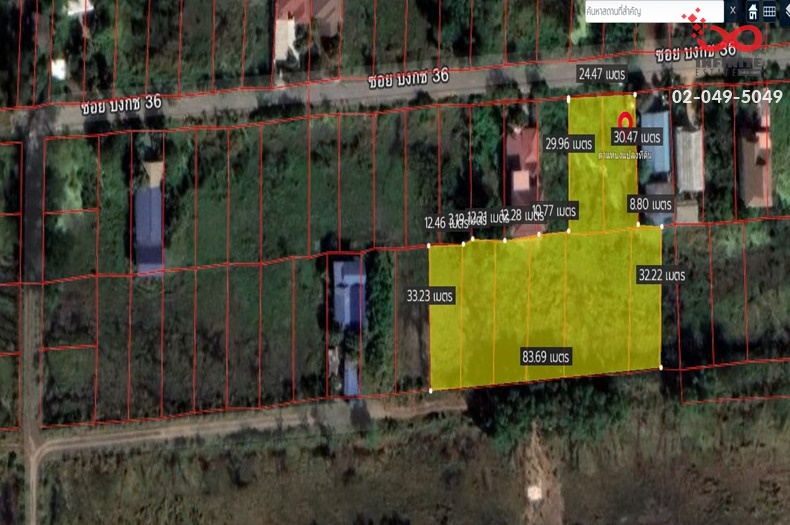 ขายที่ดิน - ขายที่ดิน 888 ตารางวา ซอยบงกช 36 คลองสอง ถนนรังสิต-นครนายก 31 ใกล้รถไฟฟ้าสายสีแดง สถานีรังสิต