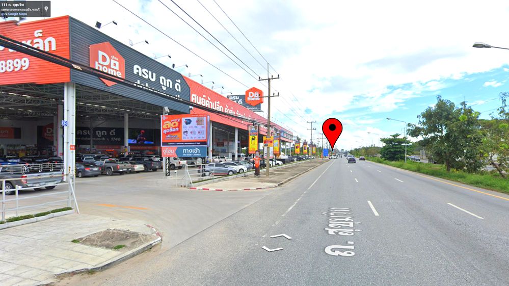 ขายที่ดิน - ขายที่ดินชลบุรี โรงโป๊ะ บางละมุง 18-1-50ไร่ ติดถนนสุขุมวิท ใกล้ห้างดูโฮม Dohome แหลมฉบัง 300เมตร