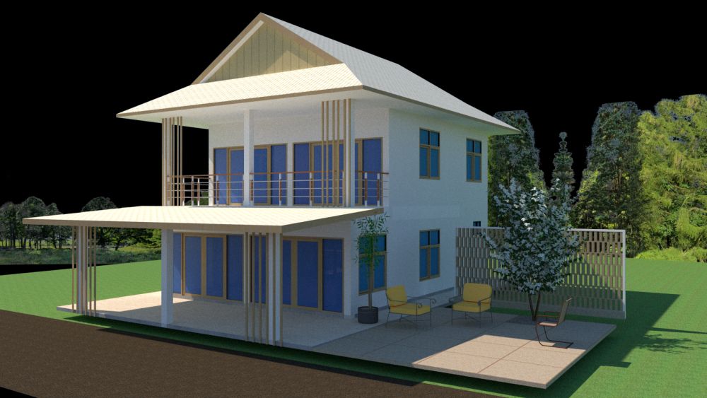 ขายที่ดิน - บ้านเดี่ยว 2 ชั้น 3 ห้องนอน 2 ห้องน้ำ ใกล้ชิดภูเขา ทะเล 2 Storey Single House 3 Bed2 BahtNear Mountains & Beach เมืองประจวบคีรีขันธ์ Ao Noi Prachu