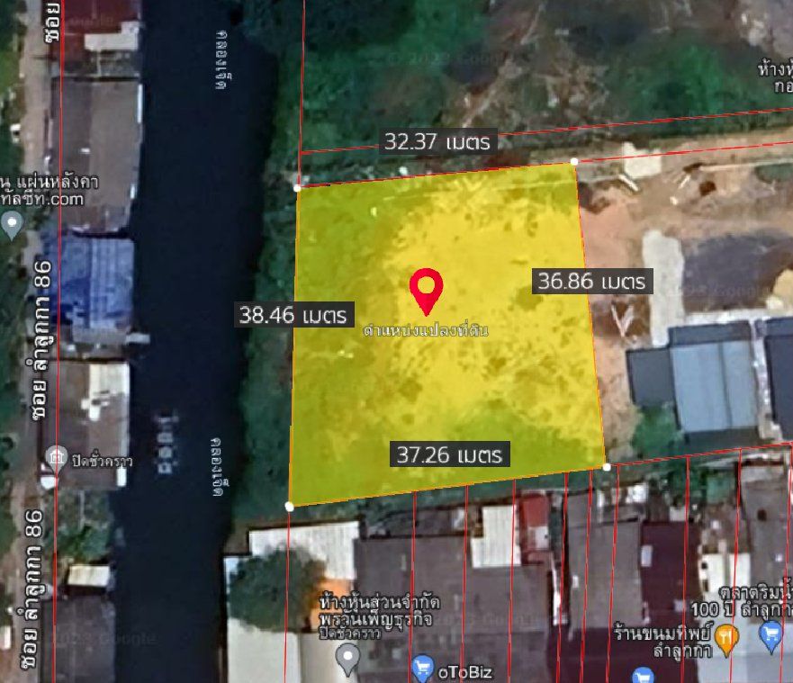 ขายที่ดิน - ขายที่ดินลำลูกกา 311 ตรว. ติดตลาดริมน้ำ 100 ปี ถมแล้วติดคลองเจ็ด ซอยเทศบาล 14 ใกล้ถนนเส้น 3312 - 220 เมตร จ.ปทุมธานี