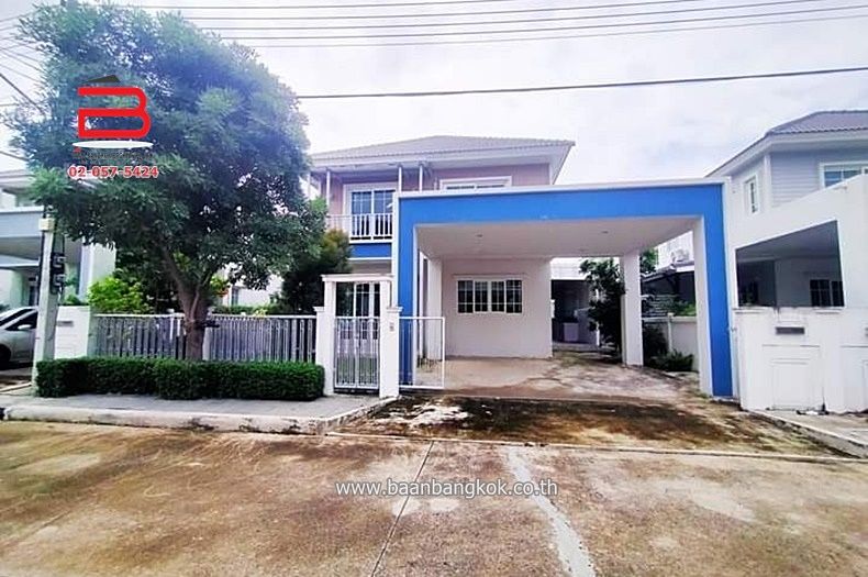 ขายบ้าน - บ้านเดี่ยว หมู่บ้าน ชวนชื่นไพร์ม กรุงเทพ-ปทุมธานี เนื้อที่ 53.1 ตรว. ถนนกรุงเทพ-ปทุมธานี อ.เมือง จ.ปทุมธานี