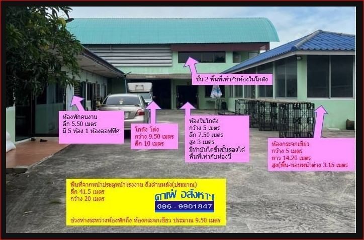 ให้เช่าโรงงาน / โกดัง - ห้เช่าโรงงานพร้อมโกดัง/ห้องพัก บางบัวทอง ทำเลดี ทำเลทอง