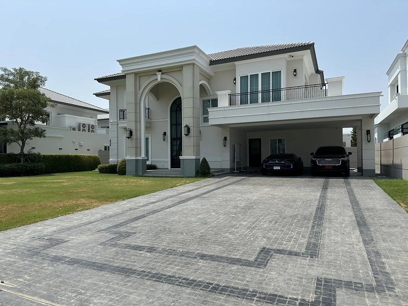 ขายบ้าน - ขายบ้านเดี่ยว บ้านหรู หลังใหญ่ ขนาด 178 ตรว พฤกษ์ภิรมย์ Prukpirom ราชพฤกษ์-ตัดใหม่ บางคูวัด ปทุมธานี.