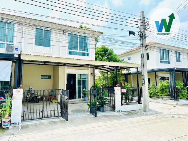 ขายทาวน์เฮาส์ - ขายบ้านพร้อมอยู่ พฤกษา 103 เทพารักษ์ ส.มณีรัตน์ หลังริม พื้นที่กว้าง เดินทางสะดวก ผ่อนคุ้มกว่าเช่า ใกล้เมกาบางนา แยกคลองขุด