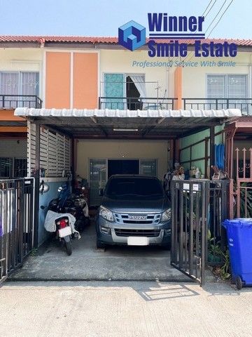 ขายทาวน์เฮาส์ - ขายด่วนทาวน์เฮ้าท์ บ้านชายคลอง เทพารักษ์ กม.25 พร้อมอยู่ เฟสนี้ไม่มีค่าส่วนกลาง