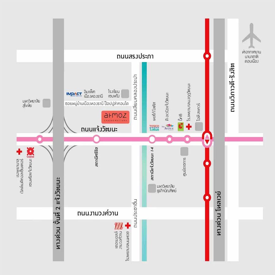 ขายคอนโด - ขายคอนโดแอทโมซแจ้งวัฒนะ 29.81ตรม. ชั้น2 ตึกC เฟอร์ครบ