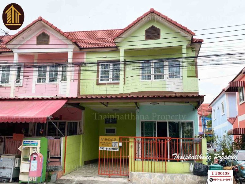 ขายบ้าน - ทาวน์เฮ้าส์ 2 ชั้น เฟื่องฟ้า 11 เฟส 8 ถนนเมนหลัก หลังมุม แพรกษา ถนนเทพารักษ์ สมุทรปราการ