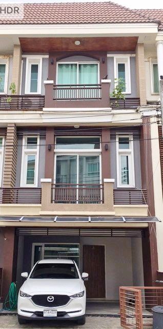 ให้เช่าทาวน์เฮาส์ - ให้เช่าโฮมออฟฟิศ 3ชั้น แอร์ 5 ตัว ประเสริฐมนูกิจ 25-31 3นอน เกษตร นวมินทร์ สภาพดีหมู่บ้านพรีเมี่ยม 4น้ำ 22 ตร.วา 185 ตรม.