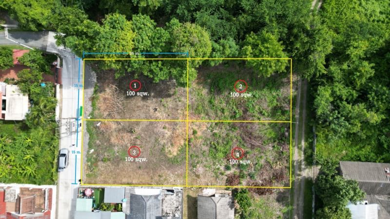 ขายที่ดิน - ขายที่ดินสันกำแพง-สายเก่า ตรงข้ามสยามศิลาดล แบ่งขาย 4 แปลง แปลงละ 100 ตร.ว. วาละ 13,500