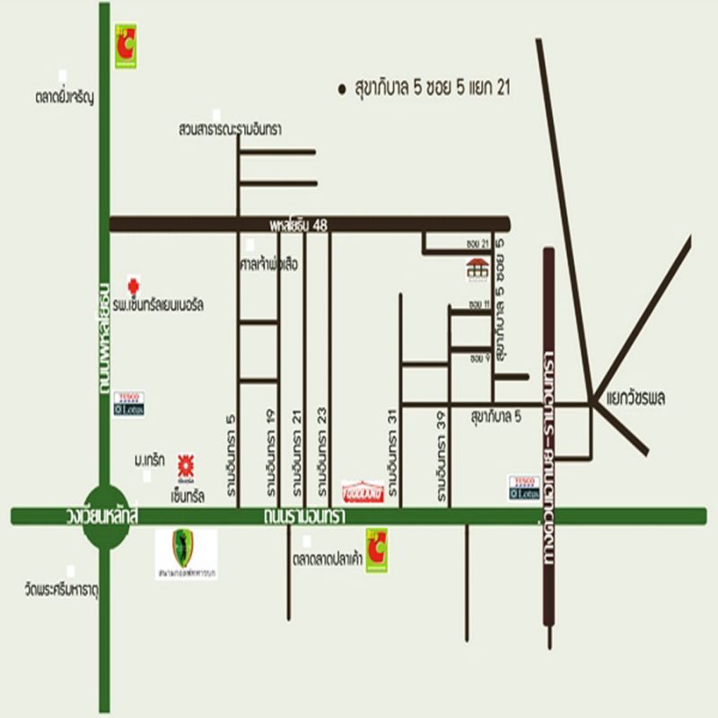 ขายทาวน์เฮาส์ - ขายต่ำกว่าประเมิน2.29ล้านบาท ทาวน์เฮ้าส์20ตรว. ม.จามจุรีพาร์ค รามอินทรา สวยพร้อมอยู่