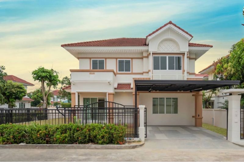 ขายบ้าน - ขายบ้านเดี่ยว 2 ชั้น หลังมุม ขนาด 74 ตรว มณีรินทร์ พาร์ค รัตนาธิเบศร์ ใกล้รถไฟฟ้า ตำบลไทรม้า นนทบุรี.