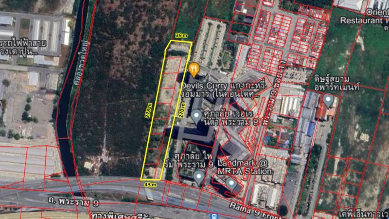 ขายที่ดิน - ขาย ที่ดินทำเลทอง 7 ไร่ ติด ถนน พระราม 9