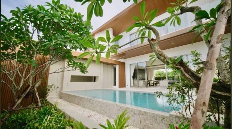 ขายบ้าน - บ้านสไตล์โมเดิร์นพูลวิลล่าสร้างใหม่ในโครงการ ใกล้โรงเรียนนานาชาติหลายแห่ง อ.หางดง เชียงใหม่