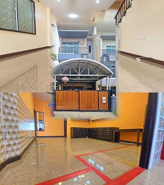 ให้เช่าทาวน์เฮาส์ - พระราม9 3ชั้นThe Mall บางกะปิ 2.3กม. ไบรท์ตัน คอลเลจ 1.2กม. หัวมุม 3นอน 45ตร.วา.ให้เช่า ครัวบิวท์อิน สวน สระว่ายน้ำ กรุงเทพกรีฑา7