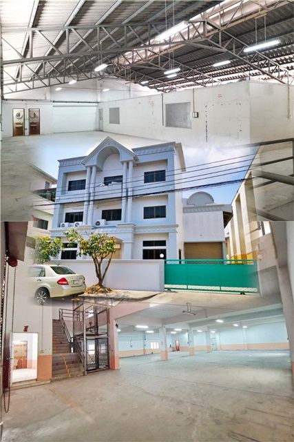 ให้เช่าโรงงาน / โกดัง - วงแหวน ราชพฤกษ์ วัดลำโพ 1.3 กม 4นอน มีลิฟท์ขนสินค้า โรงงาน 2ชั้นหลังมุม ไฟฟ้า 3 เฟส 195 ตร.วา.1,145 ตร.ม. แม็คโคร บางบัวทอง 4.3 กม.