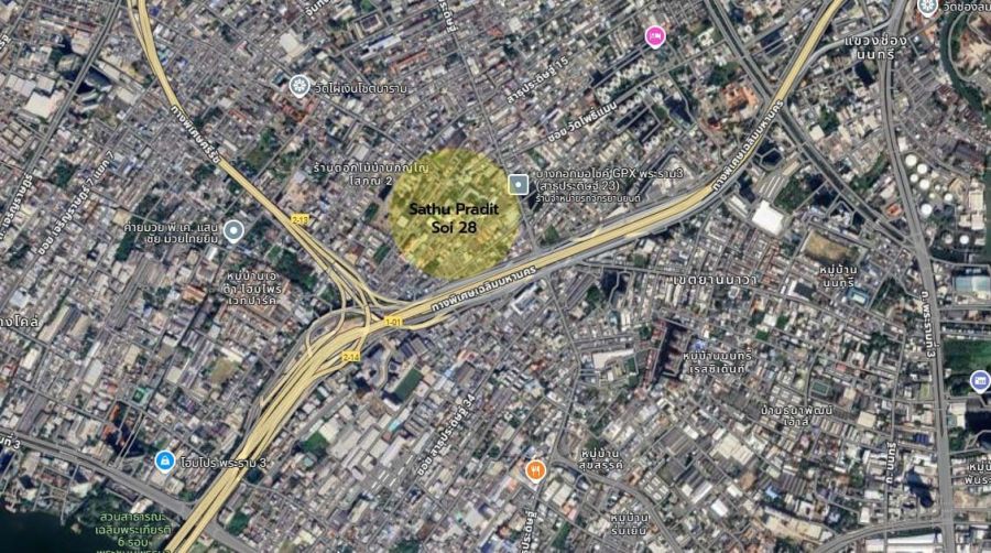 ขายที่ดิน - ขายที่ดินเปล่า ซอย สาธุประดิษฐ์ 28 ใกล้ ทางด่วน !