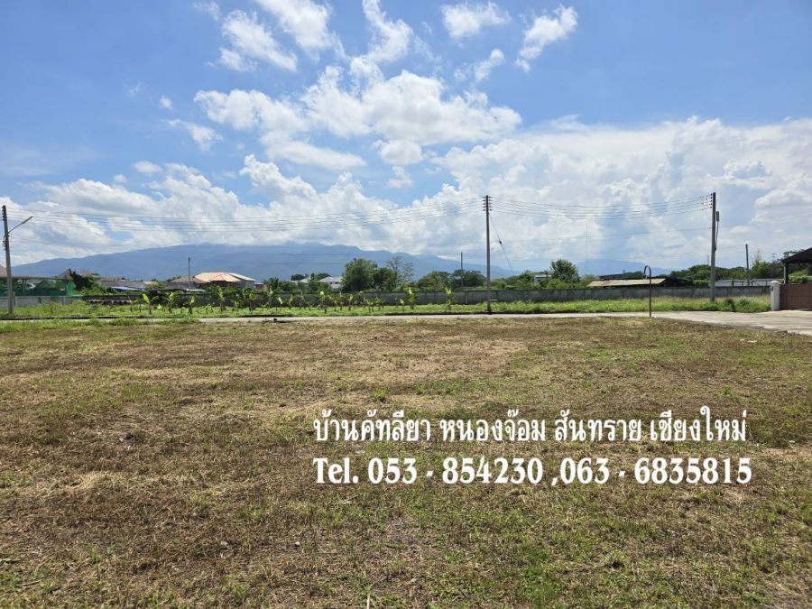 ขายที่ดิน - ขายที่ดินเปล่า แปลงหัวมุม โครงการจัดสรรบ้านคัทลียา สันทราย เชียงใหม่