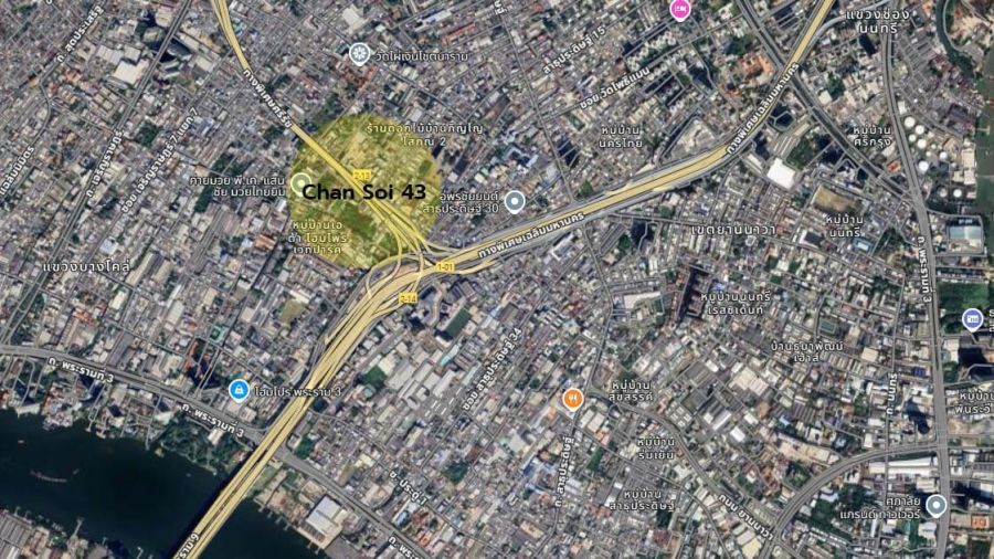 ขายที่ดิน - ขายที่ดินเปล่า ซอย จันทน์ 43 ใกล้ทางด่วนพระราม 3 !