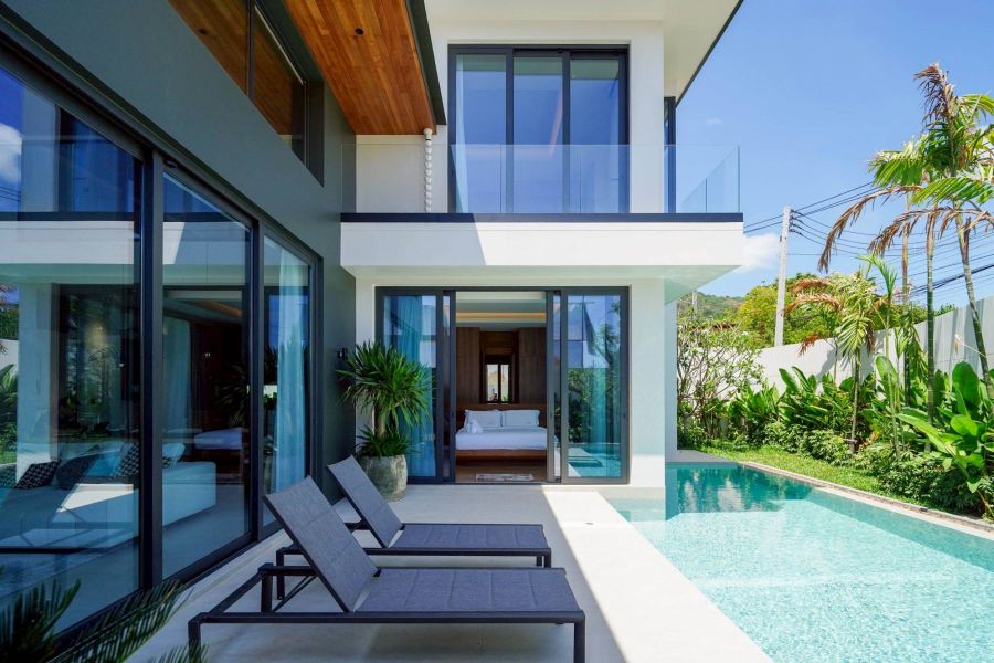 บ้าน - พูลวิลล่าสไตล์โมเดิร์น Luxury Pool Villa in Chalong, Phuket For Sale or Rent