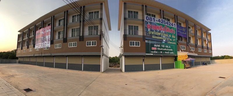 อาคารพาณิชย์ / สำนักงาน - ขาย หรือ ให้เช่า อาคารพาณิชย์ 4ชั้น ติดถนนพระราม2 กม.36+800 สมุทรสาคร