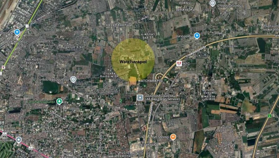 ขายที่ดิน - ขายที่ดินเปล่าเกือบ 10 ไร่ ซอย วัชรพล ราคาถูกมาก ทำเลหมู่บ้าน!