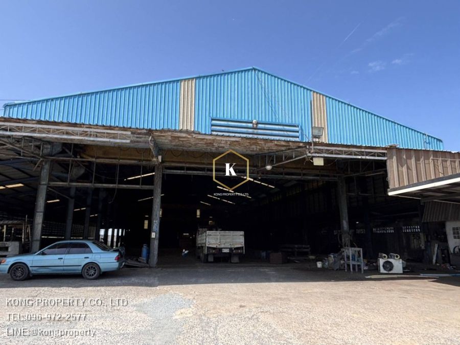 ให้เช่าโรงงาน / โกดัง - ให้เช่าโรงงาน ติดถนนใหญ่ ลาดบัวหลวง อยุธยา 1200 ตรม พร้อมเครน 3 ตัว