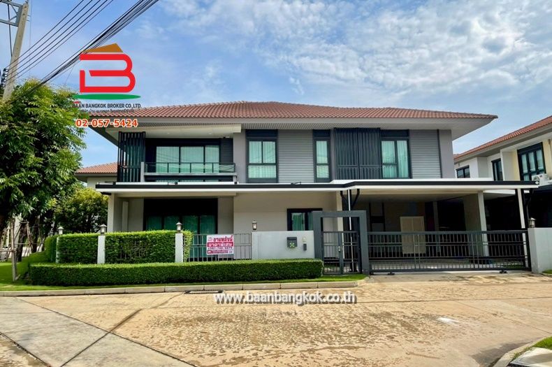 ขายบ้าน - บ้านเดี่ยว 2 ชั้น หลังมุม หมู่บ้าน เศรษฐสิริ วงแหวน-ลำลูกกา เนื้อที่ 77.3 ตรว. ถ.ลำลูกกา ต.บึงคำพร้อย อ.ลำลูกกา จ.ปทุมธานี