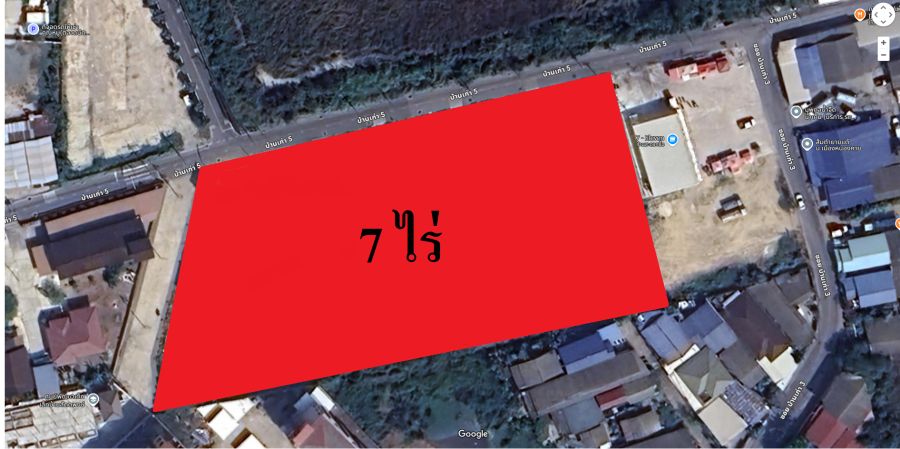 ให้เช่าที่ดิน - ให้เช่าที่ดิน 7ไร่ ซอยบ้านเก่า 5 ต.บ้านเก่า อ.พานทอง จ.ชลบุรี ใกล้นิคมอมตะ 1กม. หัวมุมมี 7-Eleven