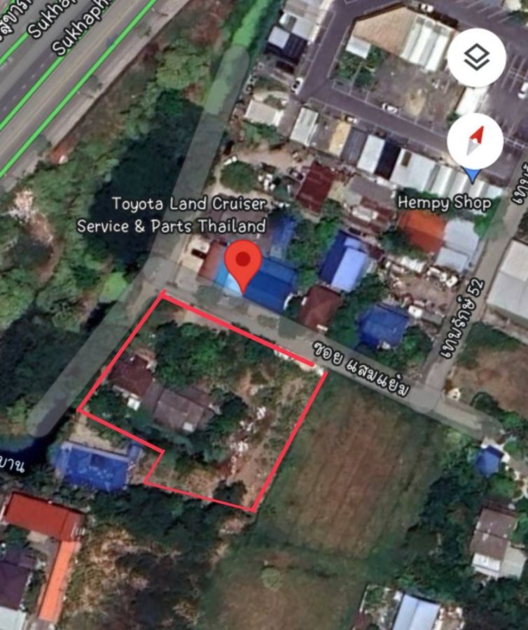 ขายที่ดิน - ที่ดิน เทพรักษ์ ซอย 52 / 2 ไร่ 34 ตารางวา Land Theprak Soi 52 / 3,336 Square Metre