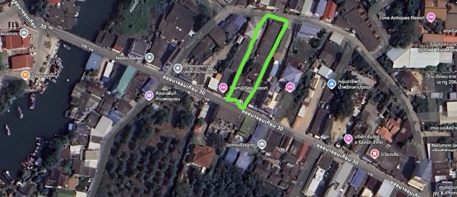 ขายที่ดิน - ขายที่ดินรวมสิ่งปลูกสร้าง 2 หลัง เนื้อที่ 316 ตารางวา บางละมุง ชลบุรี