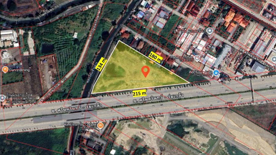 ขายที่ดิน - ขายที่ดินเปล่า 7 ไร่ ติดถนนกรุงเทพกรีฑาตัดใหม่ เจ้าของขายเอง