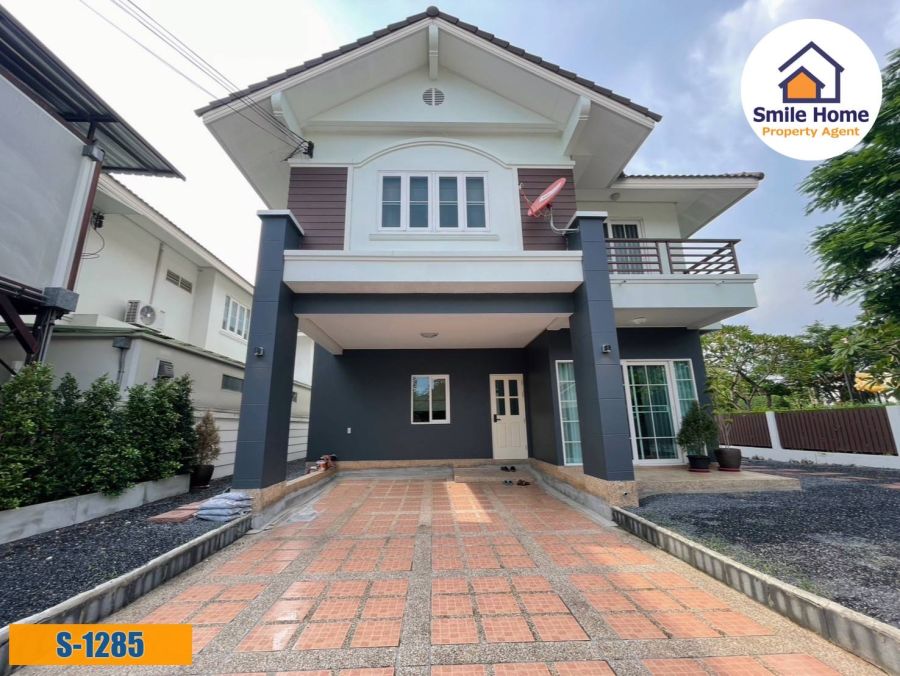 ขายบ้าน - ขายบ้านเดี่ยวหมู่บ้านภัทรา อ่อนนุช-วงแหวน สุขาภิบาล2 หลังมุม ติดสวน