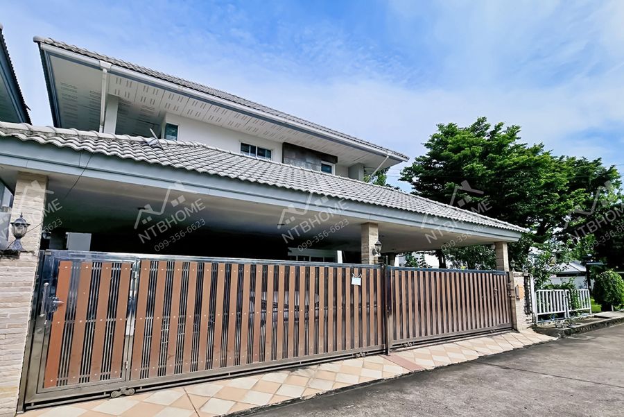 ขายบ้าน - กาญจนาลักษณ์-เทพศิรินทร์ วงแหวน-ปิ่นเกล้า แปลงมุม ต่อเติมครบพร้อมอยู่ ใกล้ทางด่วนศรีรัช