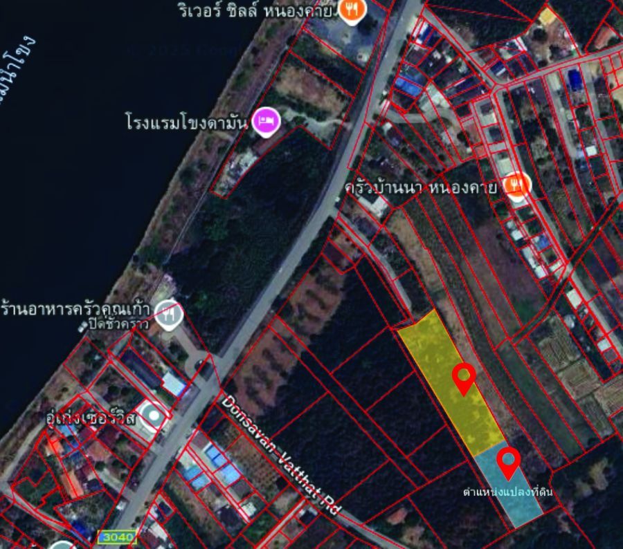 ขายที่ดิน - ขายที่ดินพร้อมสิ่งปลูกสร้าง ทำเลดี ใกล้ริมโขง ใกล้ตลาดสด จังหวัดหนองคาย