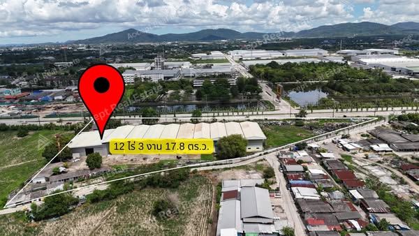 ขายที่ดิน - ขายที่ดินพร้อมโกดัง ทำเลศักยภาพสูง มาบตาพุด ระยอง 12-3-17.8 ไร่