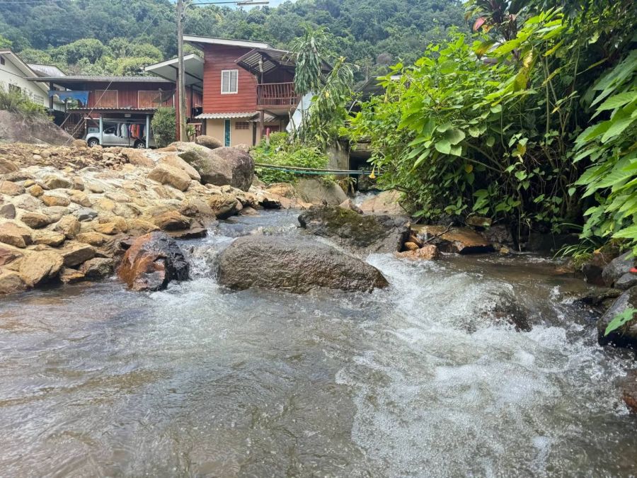 ขายที่ดิน - ขายที่ดินตำบลเทพเสด็จติดลำธารน้ำไหลแรงตลอดปี