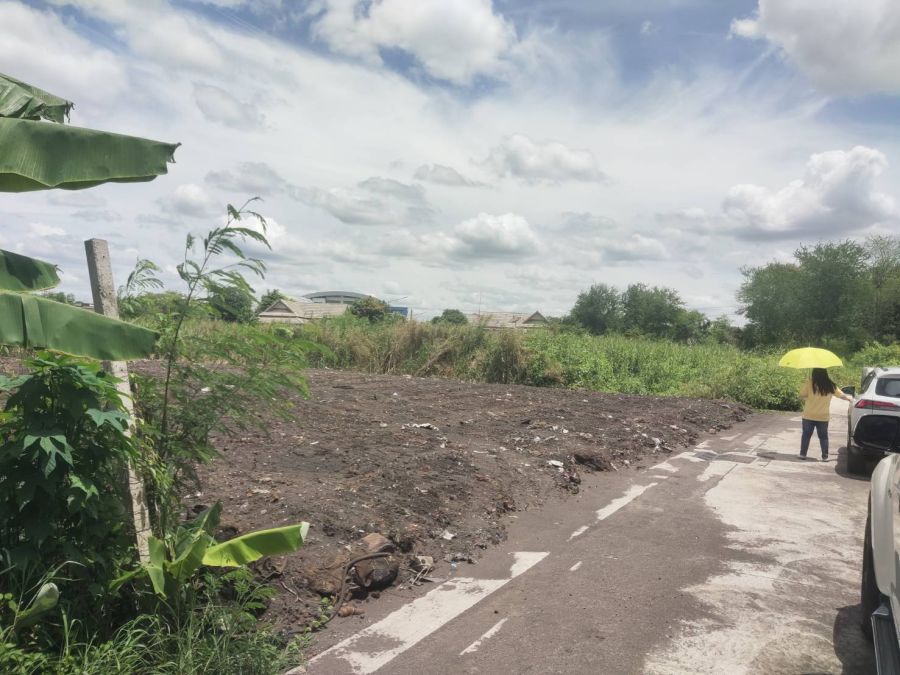 ขายที่ดิน - ประกาศขายที่ดินอุตสาหกรรม 153 ตรว. ผังเมืองสีม่วงแท้ 100% อ้อมน้อย กระทุ่มแบน สมุทรสาคร ราคาถูกมาก