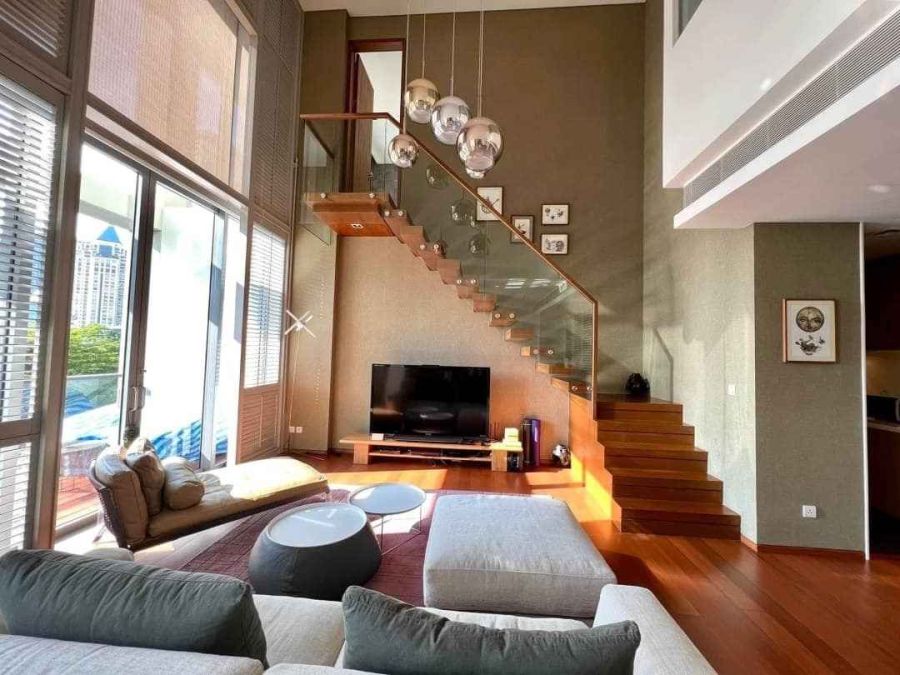 ขายคอนโด - ขายคอนโด Duplex The Sukhothai Residences ขนาด 156.8 ตร.ม. Fully Furnished เฟอร์นิเจอร์นำเข้า Poliform & Molteni&C สุขภัณฑ์ระบบญี่ปุ่น