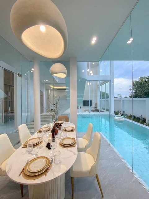 ให้เช่าบ้าน - ให้เช่าบ้านเดี่ยว พูลวิลล่า สร้างใหม่สไตล์โมเดิร์น 4 ห้องนอน #