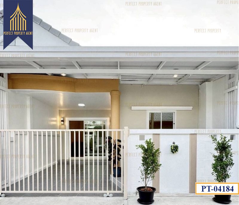 ขายทาวน์เฮาส์ - ทาวน์เฮาส์ชั้นเดียวร่มเงาไม้บางบัวทองตกแต่งห้องครัว