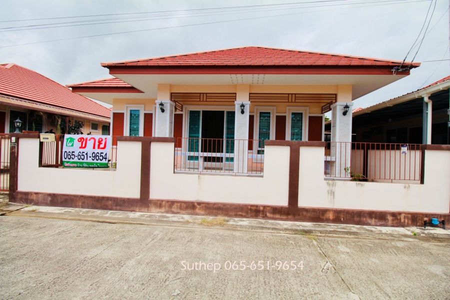 ขายบ้าน - ขายบ้านเดี่ยวชั้นเดียว 60 ตารางวา 3ห้องนอน หมู่บ้านเดอะซันโฮม ใกล้นิคมฯมาบตาพุด เนินพระ ระยอง