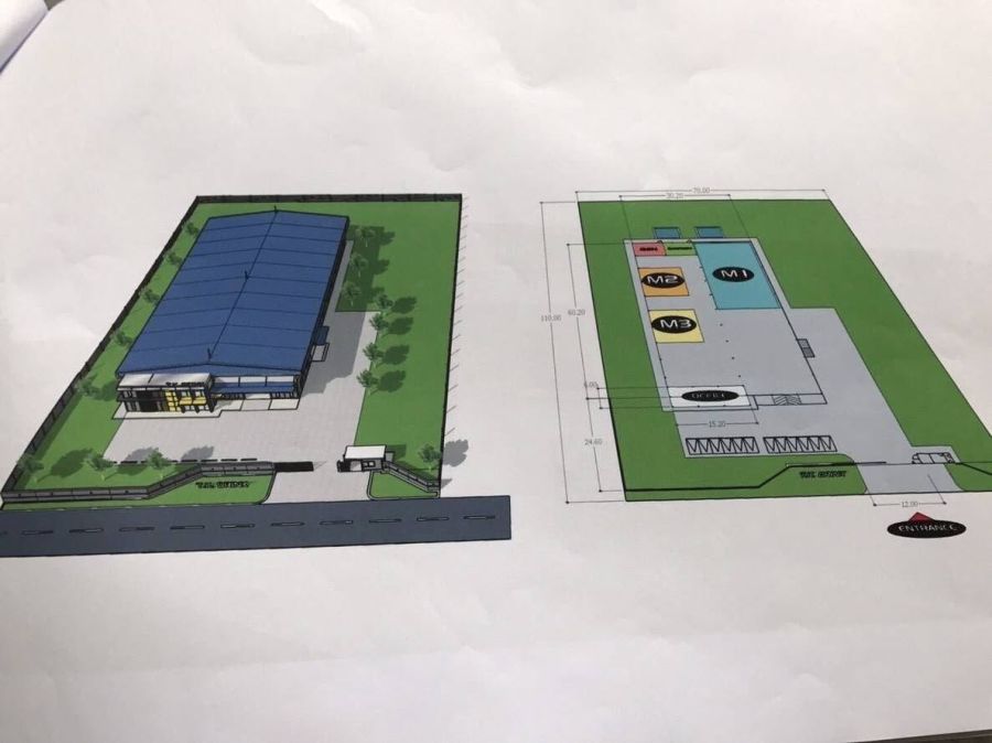 ขายโรงงาน / โกดัง - โรงงานน้ำดื่ม + ที่ดิน 21 ไร่ พร้อมสระน้ำส่วนตัว 4.5 ไร่ ใกล้ชายแดนไทย กัมพูชา ราคาลดแรง!