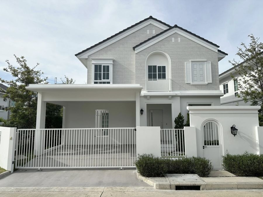 ให้เช่าบ้าน - ให้เช่าบ้านเดี่ยว หมู่บ้านชัยพฤกษ์ บางนา กม.15 แปลงหัวมุม ตกแต่งครบพร้อมอยู่