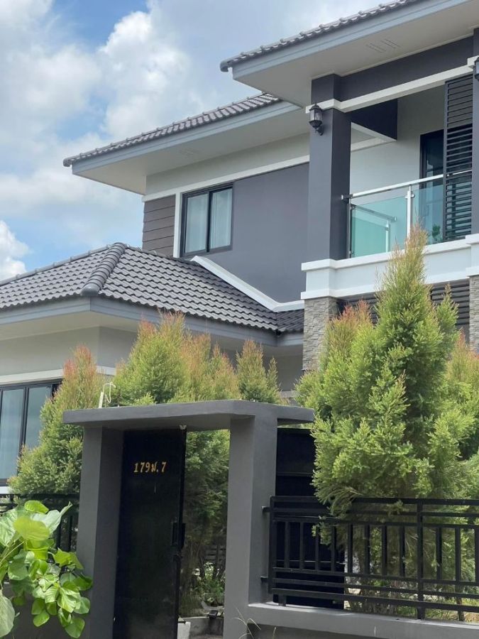 ขายบ้าน - ขายบ้านเดี่ยวหรู 2 ชั้น สไตล์โมเดิร์น ใจกลางเมืองหนองคาย 81 ตร.ว. ราคาดีมากเพียง 5.9 ล้านบาท ใกล้สะพานมิตรภาพไทยลาว