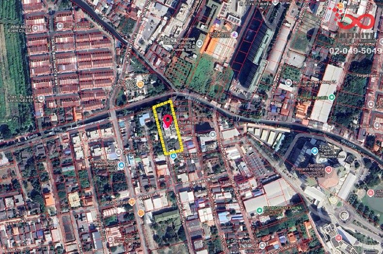 - ขายที่ดิน 2ไร่ พระรามเก้า 57 ถนนพระราม 9 พร้อมกิจการห้องพัก