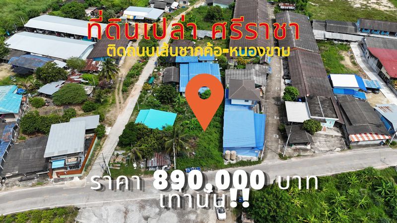 ขายที่ดิน - ขายที่ดินราคาถูก เขตศรีราชา แปลงสวย ทำเลดี ใกล้แหล่งชุมชน