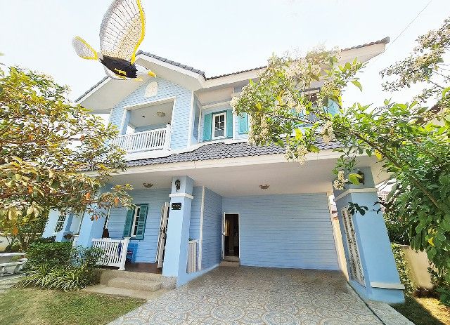 ขายบ้าน - บ้านเดี่ยวสไตล์ล้านนาประยุกต์ในโครงการสงบร่มรื่นบ้านสภาพดีมากเนื้อที่กว้าง