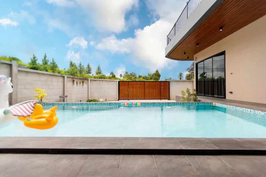 ให้เช่าบ้าน - ให้เช่าบ้านเดี่ยว พูลวิลล่าใหม่ 2 ชั้น สไตล์คาเฟ่โมเดิร์น ใกล้โรงเรียนนานาชาติ