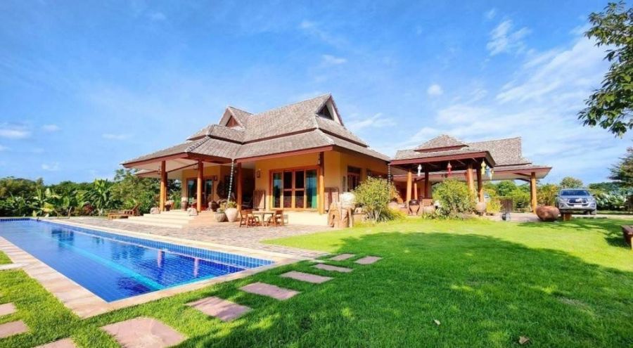 ขายบ้าน - บ้านเดี่ยวหรูสไตล์ตะวันตก ท่ามกลางธรรมชาติ พร้อมวิวภูเขาแบบพาโนรามา 360 องศา อ.แม่ริม เชียงใหม่